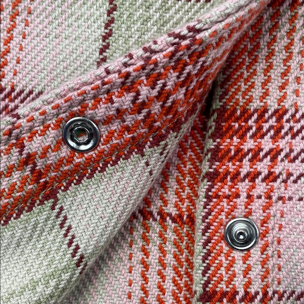 Outerknown Plaid Button Down Shirt in Red and Cream - Picture 8 of 12